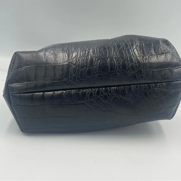 Brighton Black Croc-Embossed print Handbag Vintage 80’s. Shoulder crossbody USED - Picture 5 of 16